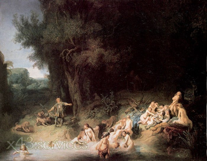 Rembrandt - Bad der Diana mit Nymphen und die Geschichte von Actaeon und Calisto - Bath of Diana with Nymphs and Story of Actaeo